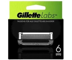 Gillette Labs, Sisteminiai užsegimai 6 vnt., Vyrams, Gillette, Labs, Nerūdijančio plieno, Pilka, 6 vnt.