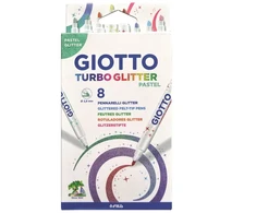 Flomasteriai 8sp GIOTTO TURBO GLIT PASTEL 426300 FILA, R07-132
