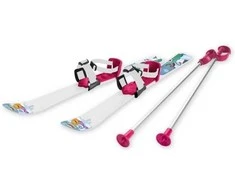 Gizmo_Riders Vaikiškos slidės 70 cm su slidinėjimo lazdomis, baltos/violetinės