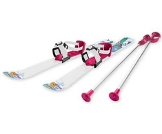 Gizmo Wanna Haves Vaikiškos slidės 90 cm su slidinėjimo lazdomis, baltos/violetinės