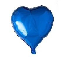 Globos Europe Bv Mėlynas folijos balionas, širdelė