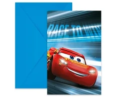 Globos Europe Bv Disney Cars Pergalė Mano vakarėlio kvietimai 6 vnt. FSC