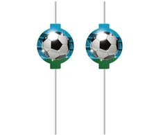 Globos Europe Bv Kartoniniai futbolo gerbėjų šiaudeliai, 4 vnt.