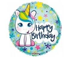 Globos Europe Bv Folinis balionas Vienaragis Su Gimtadieniu, 46 cm