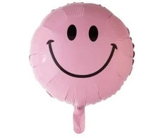 Globos Europe Bv Folijos balionas, rožinis šypsenėlių paveikslėlis
