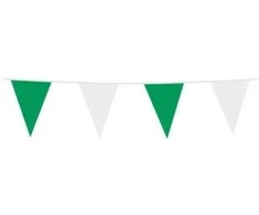 Globos Europe Bv Žalia ir balta vėliavėlių girlianda