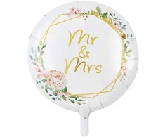 Globos Europe Bv Balta folijos balionas Mr &amp; Mrs, 46 cm