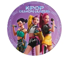 GoDan K-pop demonų medžiotojai 20 cm popierinės lėkštės 8 vnt.