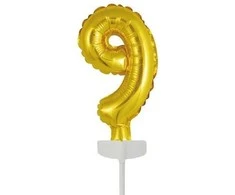 Globos Europe Bv Folinis torto balionas, 9 aukso spalvos
