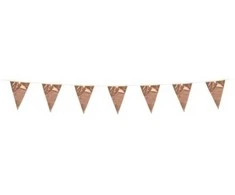 Globos Europe Bv Mini rose auksinis metallic vimpelguirlande