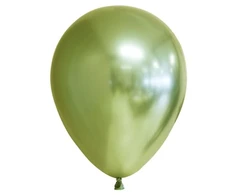 Globos Europe Bv Veidrodinis šviesiai žalias balionas, 10 vnt.