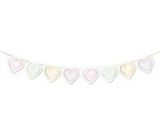 Globos Europe Bv Pastelinių širdelių girlianda, 2 m