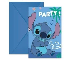 Globos Europe Bv Stitch &amp; Angel invitationer, 6 stk
