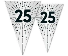 Globos Europe Bv Vimpelų girlianda 25 sidabrinė