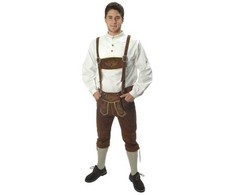 GMBH &amp; CO Natūralios odinės kelnės, rudos spalvos