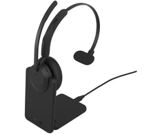 Gn Audio Jabra Evolve3 45 MS - USB-A with Dongle - Mono (Charging Stovas), Belaidės, Office/Call center, 20 - 20000 Hz, 102 g, Ausinės, Juodas