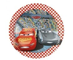 GoDan „Cars 3“ 20 cm popierinės lėkštės, 8 vnt.