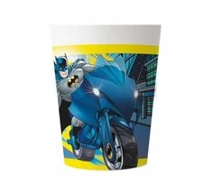 Globos Europe Bv 26 vnt. „Batman“ popierinių gėrimų puodelių po 200 ml, 8 vnt.