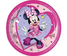 Globos Europe Bv TALERZYKI PAPIEROWE minnie junior 20 cm 8 vnt