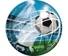 Globos Europe Bv Futbolo gerbėjų 20 cm popierinės lėkštės, 8 vnt.