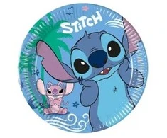 Globos Europe Bv Stitch &amp; Angel paptallerkner, 20 cm