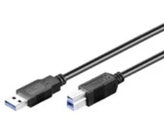 Goobay 0.5 m USB 3.0 A/B, 0.5 m, USB A, USB B, USB 3.2 Gen 1 (3.1 Gen 1), vyriškas/vyriškas, juodas