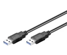 Goobay 0.5 m USB 3.0 A/A, 0.5 m, USB A, USB A, USB 3.2 Gen 1 (3.1 Gen 1), Vyr./Vyr., Juoda