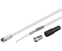 Goobay 100 dB koaksialinės antenos kabelio rinkinys, 10 m, F tipo, koaksialinis, baltas