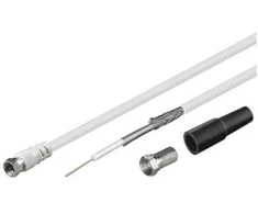 Goobay 100 dB koaksialinės antenos kabelio rinkinys, 10 m, F tipo, koaksialinis, baltas