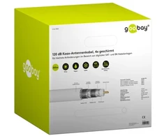 Goobay 120 dB SAT koaksialinis kabelis, 4x ekranuotas, CCS, 305 m, 305 m, Baltas