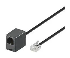 Goobay 15 m RJ-11 kabelis, 15 m, RJ-11 M, RJ-11 FM, kištukas, lizdas, juodas
