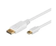 Goobay 1 m DisplayPort kabelis, 1 m, DisplayPort, Mini DisplayPort, vyriškas, vyriškas, balta