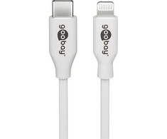Goobay 39446, 1 m, Lightning, USB C, kištukas, kištukas, balta