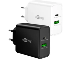 Goobay 45 W USB-C PD GaN dvigubas greitaeigis kroviklis juodas