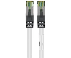 Goobay 55132, 25 m, Cat8.1, S/FTP (S-STP), RJ-45, RJ-45, Balta