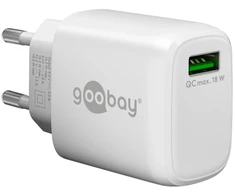 Įkroviklis Goobay 61672 Szybka jungiama į tinklą USB QC 3.0 18 W 1x USB-A (RB61672)