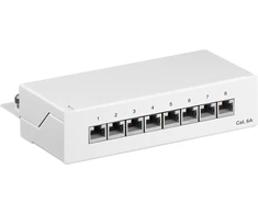 Goobay 62067 - RJ45 - Cat6a - 22/26 - Balta - Montavimas į stelažą - 1U (62067)