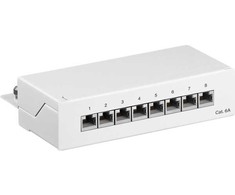 Goobay 62067 - RJ45 - Cat6a - 22/26 - Balta - Montavimas į stelažą - 1U (62067)
