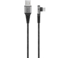 Goobay 64657, 2 m, USB C, USB A, USB 2.0, juoda, pilka