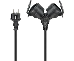 Goobay 65435, 10 m, Lauko, F tipas, EF tipas (CEE 7/7), IP44, Polivinilchloridas (PVC)