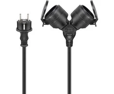 Goobay 65435, 10 m, Lauko, F tipas, EF tipas (CEE 7/7), IP44, Polivinilchloridas (PVC)