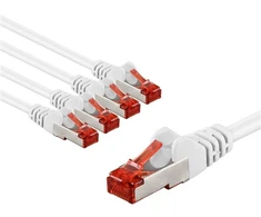 Goobay CAT 6 lauko kabelis, S/FTP (PiMF), 5 m, balta, rinkinys 5 - Kabelio ilgis 5 m