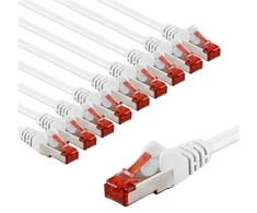 Goobay 66649, 5 m, Cat6, S/FTP (S-STP), RJ-45, RJ-45, Raudona, Balta