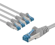 Goobay 67518, 5 m, Cat6a, S/FTP (S-STP), RJ-45, RJ-45, Mėlyna, Pilka