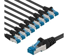 Goobay 67544, 5 m, Cat6a, S/FTP (S-STP), RJ-45, RJ-45, juodas, mėlynas