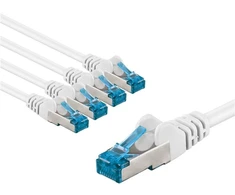 Goobay CAT 6A kabelis krosowy, S/FTP (PiMF), 2 m, balta, komplektas 5 - Długość kabla 2 m (RB67546)