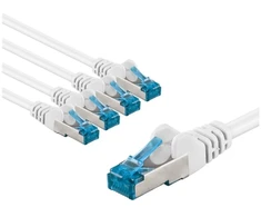 Goobay CAT 6A kabelis krosowy, S/FTP (PiMF), 2 m, balta, komplektas 5 - Długość kabla 2 m (RB67546)