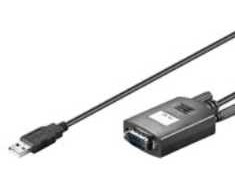 Goobay 68875, juodas, 1,5 m, USB Type-A, RS-232, vyriškas, vyriškas