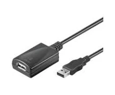 Goobay 68876, 5 m, USB A, USB A, USB 2.0, vyriškas/moteriškas, juodas
