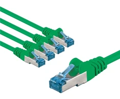 Goobay CAT 6A kabelis krosinis, S/FTP (PiMF), 5 m, žalia, rinkinys 5 - Kabelio ilgis 5 m